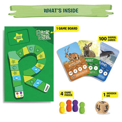 Skillmatics Rank & Roll Amazing Animals - Trump Card Board Game For Ages 8+