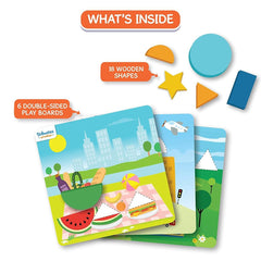 Skillmatics Shapes Scapes - Shape Matching Activity Educational Game for Ages 3-6 Years