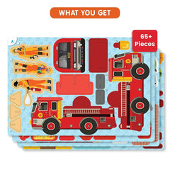 Skillmatics STEM Building Toy - My World Firefighters to The Rescue! for Ages 3-7 Years
