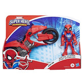 Spider-Man Swingin' Speeder, 5-Inch Figure and Motorcycle Set, Toys for Kids Ages 3 and Up