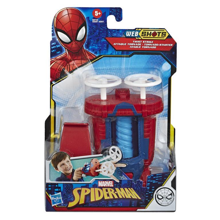 Spider-Man Web Shots Gear Twist Strike Blaster Toy, 3 Web Projectiles, For Kids Ages 5 & Up