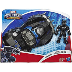 Super Hero Adventures Marvel Super Hero Adventures Black Panther Road Racer, 5-Inch Figure and Vehicle Set, Collectible Toys for Kids Ages 3 and Up