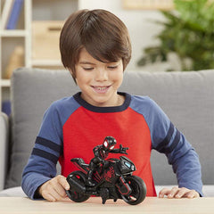 Super Hero Adventures Marvel Super Hero Adventures Kid Arachnid, 5-Inch Figure and Motorcycle Set, Collectible Toys for Kids Ages 3 and Up