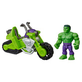 Super Hero Adventures Playskool Heroes Marvel Hulk Smash Tank, Motorcycle Set, Toys for Kids Ages 3 and Up