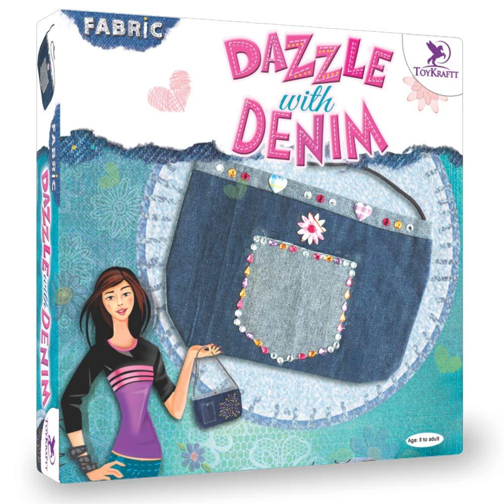 Toykraft Dazzle with Denim - Bags Making Kit for Kids Ages 8-15 years
