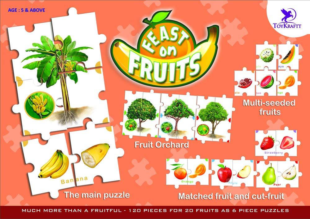Toykraft Feast on Fruits - Educational Puzzle Games for Kids Ages 5 to 7 years