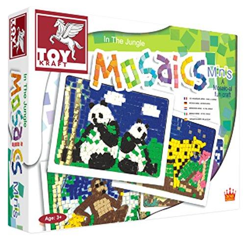 ToyKraft Mosaics Minis in The Jungle - Creative Art DIY Set for Kids Ages 3-8 years