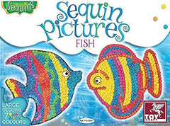 ToyKraft Sequin Craft for Kids Pictures - Fish - Sequin Craft kits for kids Ages 4-9 years
