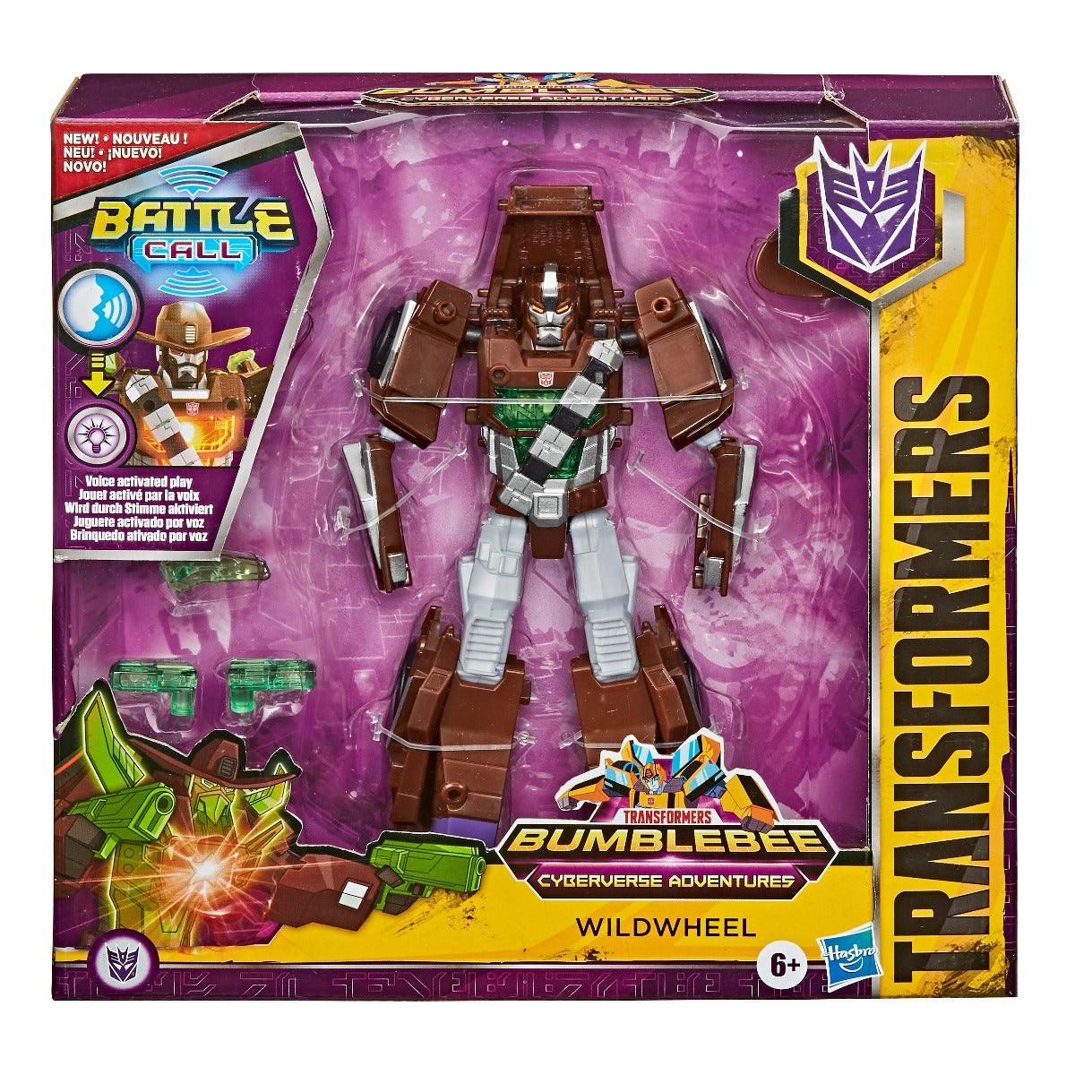 Transformers Bumblebee Cyberverse Adventures Battle Call Trooper Class Wildwheel, Voice Activated Energon Power Lights, Ages 6 and Up, 5.5-inch