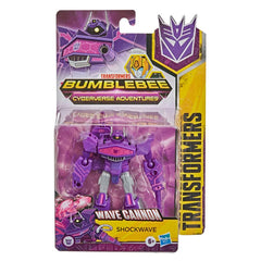 Transformers Bumblebee Cyberverse Adventures Warrior Class Shockwave Action Figure Toy, Repeatable Attack Move