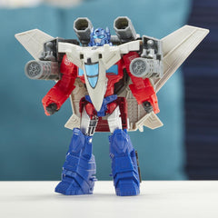 Transformers Cyberverse Spark Armour Optimus Prime Action Figure – Combines with Sky Turbine Spark Armour vehicle to Power Up