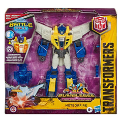 Transformers Meteorfire Cyberverse Adventures Battle Call Trooper Class Meteorfire, Voice Activated Energon Power Lights, Ages 6 and Up, 5.5-inch