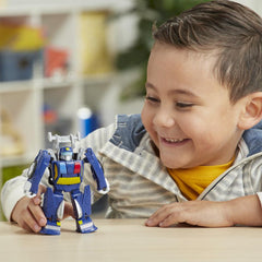 Transformers Playskool Heroes Rescue Bots Academy Chase-Police Bot Converting Toy, 4.5-Inch, For Kids Ages 3&Up