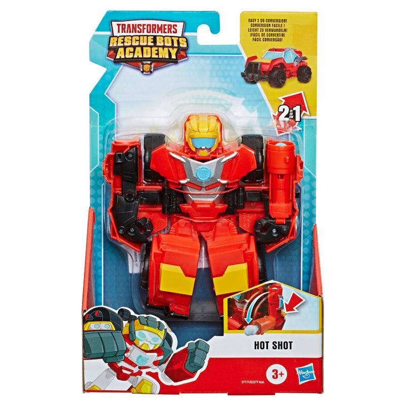 Transformers Playskool Heroes Rescue Bots Academy Hot Shot Converting Toy Robot, 6-Inch Collectible Action Figure