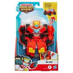Transformers Playskool Heroes Rescue Bots Academy Hot Shot Converting Toy Robot, 6-Inch Collectible Action Figure