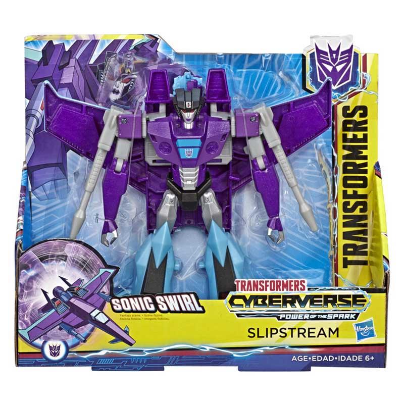 Transformers Toys Cyberverse Action Attackers Ultra Class Slipstream Action Figure - Repeatable Sonic Swirl Action Attack