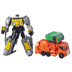 Transformers Toys Cyberverse Spark Armor Grimlock Action Figure - Combines with Trash Crash Spark Armor vehicle to Power Up