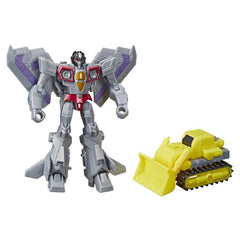 Transformers Toys Cyberverse Spark Armor Starscream Action Figure - Combines with Demolition Destroyer Spark Armor vehicle to Power Up