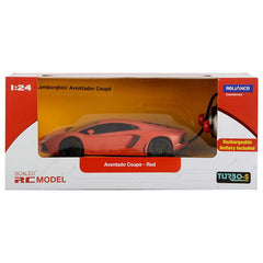TurboS 1:24 Remote Controlled Lamborghini Aventador Coupe Licensed, Red