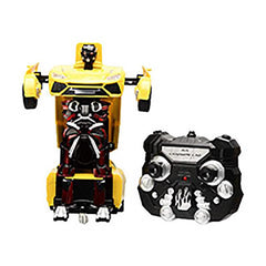 TurboZ TT652B Remote Control Changing Robot Car, Yellow