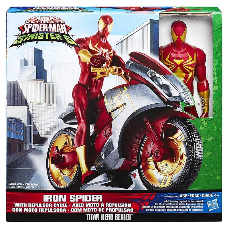 Ultimate Spider-Man vs. The Sinister Six: Titan Hero Series Iron Spider with Repulsor Cycle