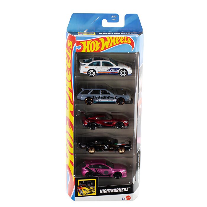 Hot Wheels 5 Car Gift Pack - Nightburnerz 2025 Pack Of 5 For Kids & Collectors