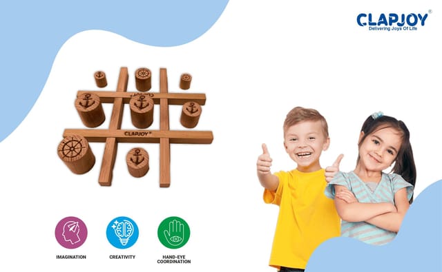 Clapjoy Tic Tac Cambio Board Game For Adults And Kids Of Age 5 Years And Above