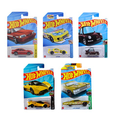 Hot Wheels Basic Car J Case 2024 Wave One Pack of 5 Mainlines for Collectors