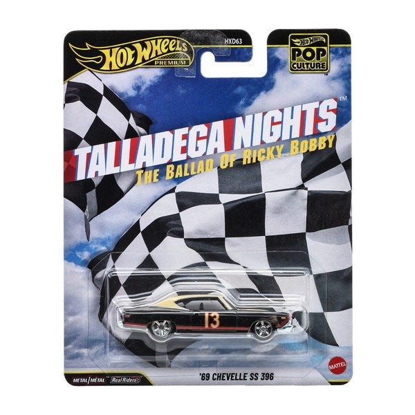 Hot Wheels Pop Culture 1:64 Scale Premium Talladega Nights 69 Chevelle SS 396 Die-Cast Replica Toy Car For Ages 4+