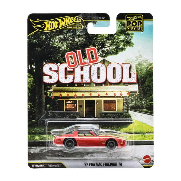 Hot Wheels Pop Culture 1:64 Scale Premium Old School 77 Pontiac Firebird TA Die-Cast Replica Toy Car For Ages 4+