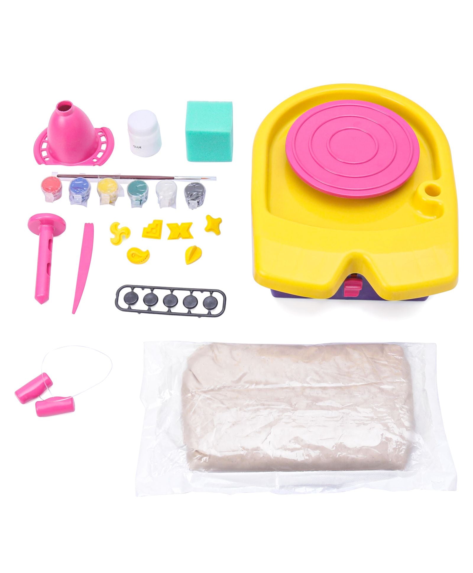 Funskool Handycrafts - Pottery Wheel Make and Decorate Clay Pots - Pot Making and Sculpting Kit for Ages 8+