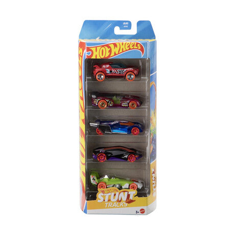 Hot Wheels 5 Car Gift Pack - HW Stunt Track Wave 2 Pack Of 5 For Kids & Collectors