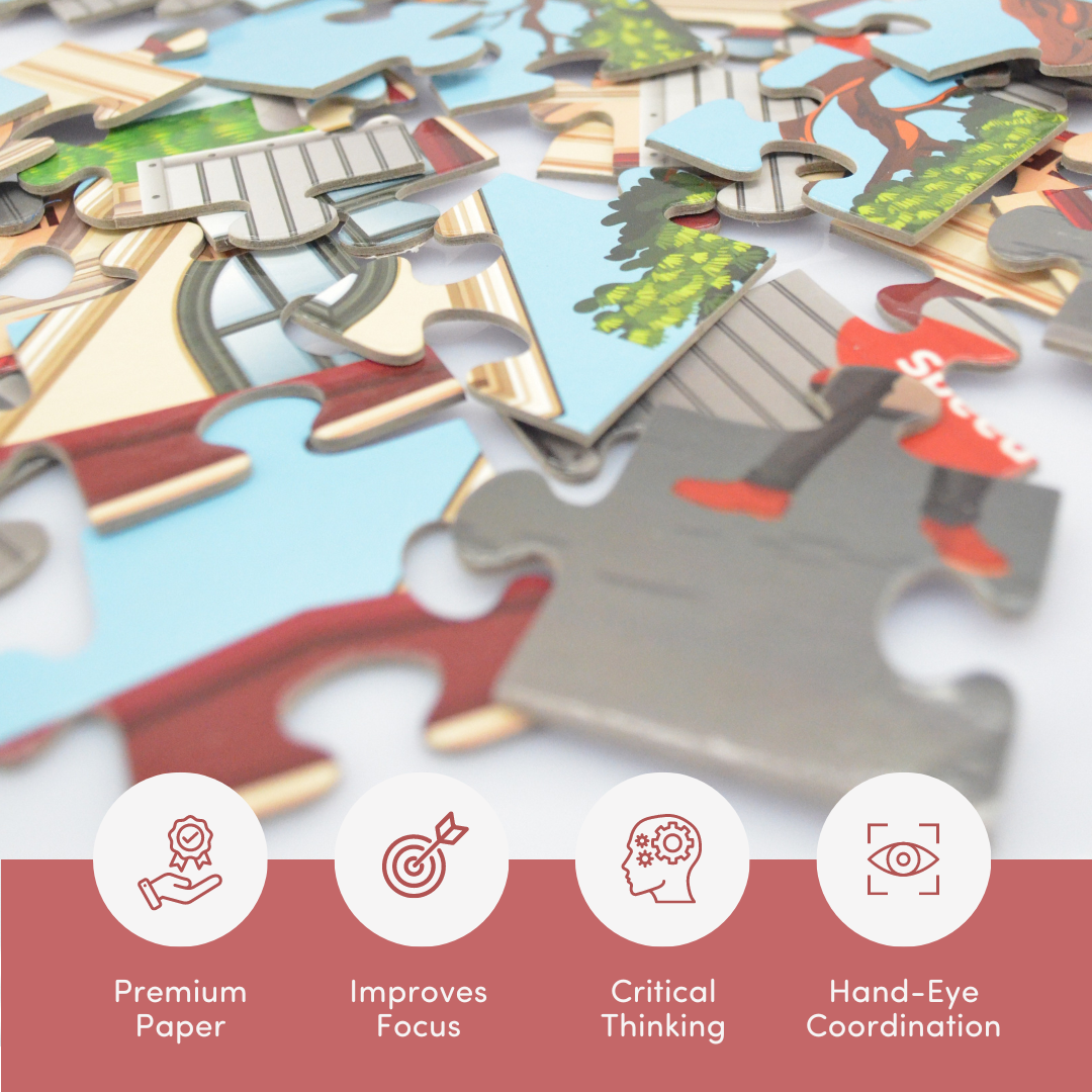 Mittimate Post Office Jigsaw Puzzle – 36-Piece Cardboard Puzzle for Kids (Ages 4-6) | Fun, Learning & Perfect Birthday Gift