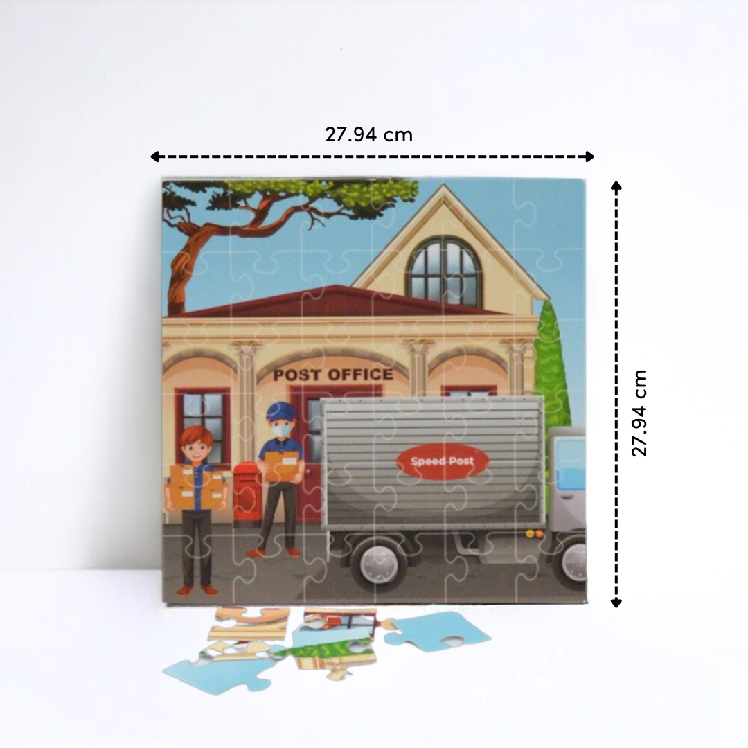 Mittimate Post Office Jigsaw Puzzle – 36-Piece Cardboard Puzzle for Kids (Ages 4-6) | Fun, Learning & Perfect Birthday Gift