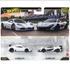 Hot Wheels Premiums Car Culture McLaren Dual Pack Including McLaren F1 GTR & McLaren P1 GTR 1:64 Scale Toy Car Collectors
