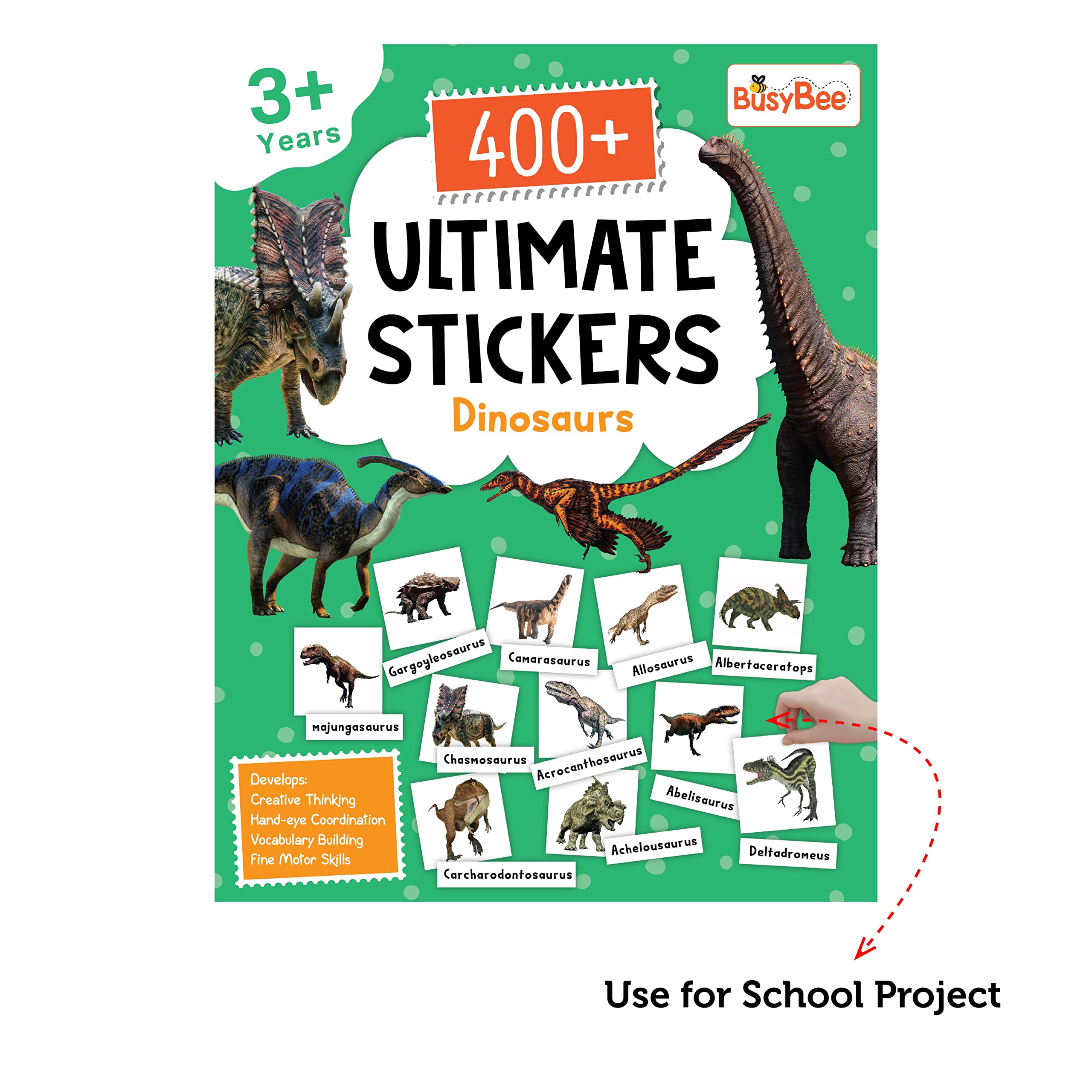 Pegasus 400+ Ultimate Stickers Book - Dinosaurs for 3+ Years Kids