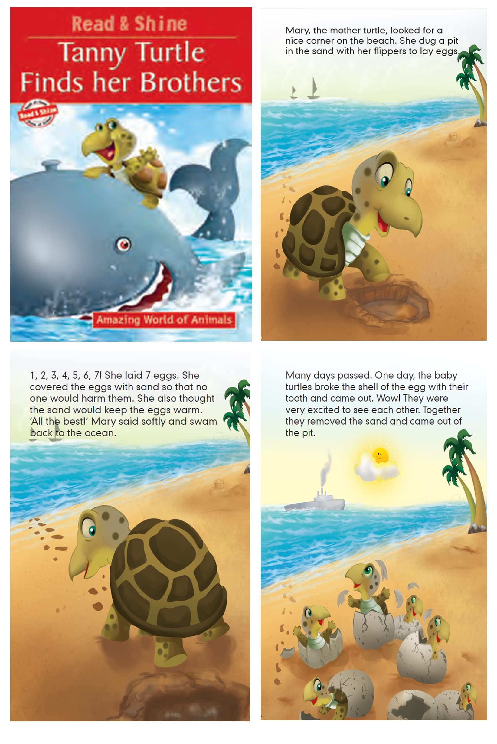 Pegasus Set of 8 Self Reading Animal Adventures Story Books for Children