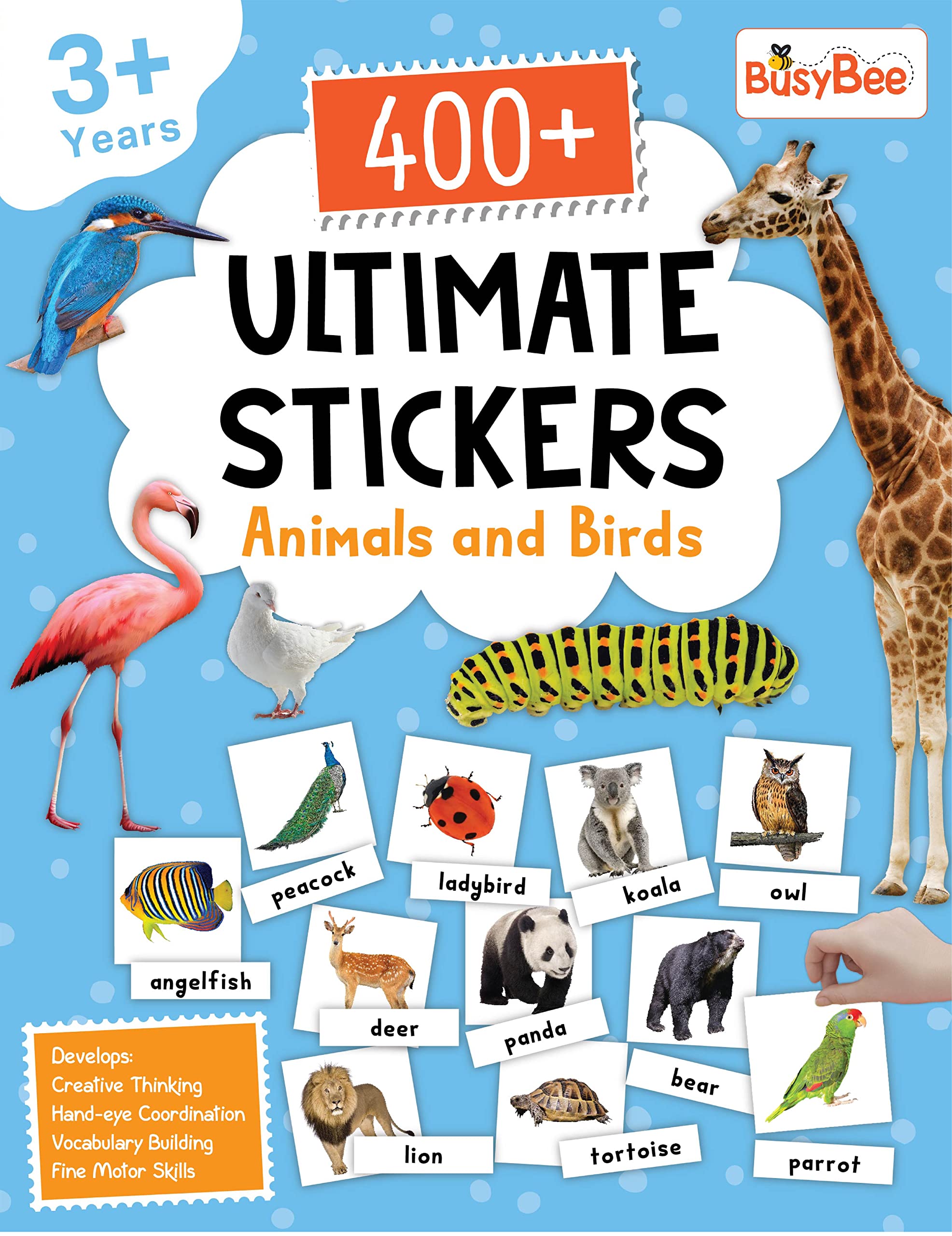 Pegasus 400+ Ultimate Stickers Book - Animals and Birds for 3+ Years Kids