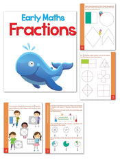 Pegasus Set of 5 Early Maths Learning Books covering Decimals, Fractions, Measuring, Money & Shapes