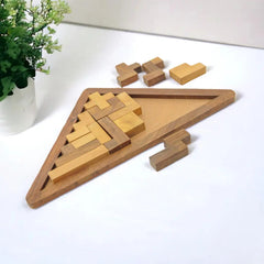 Mittimate Wooden Triangle Pentomino Puzzle – Brain-Boosting Game for Kids | Fun, Learning & Mind Development