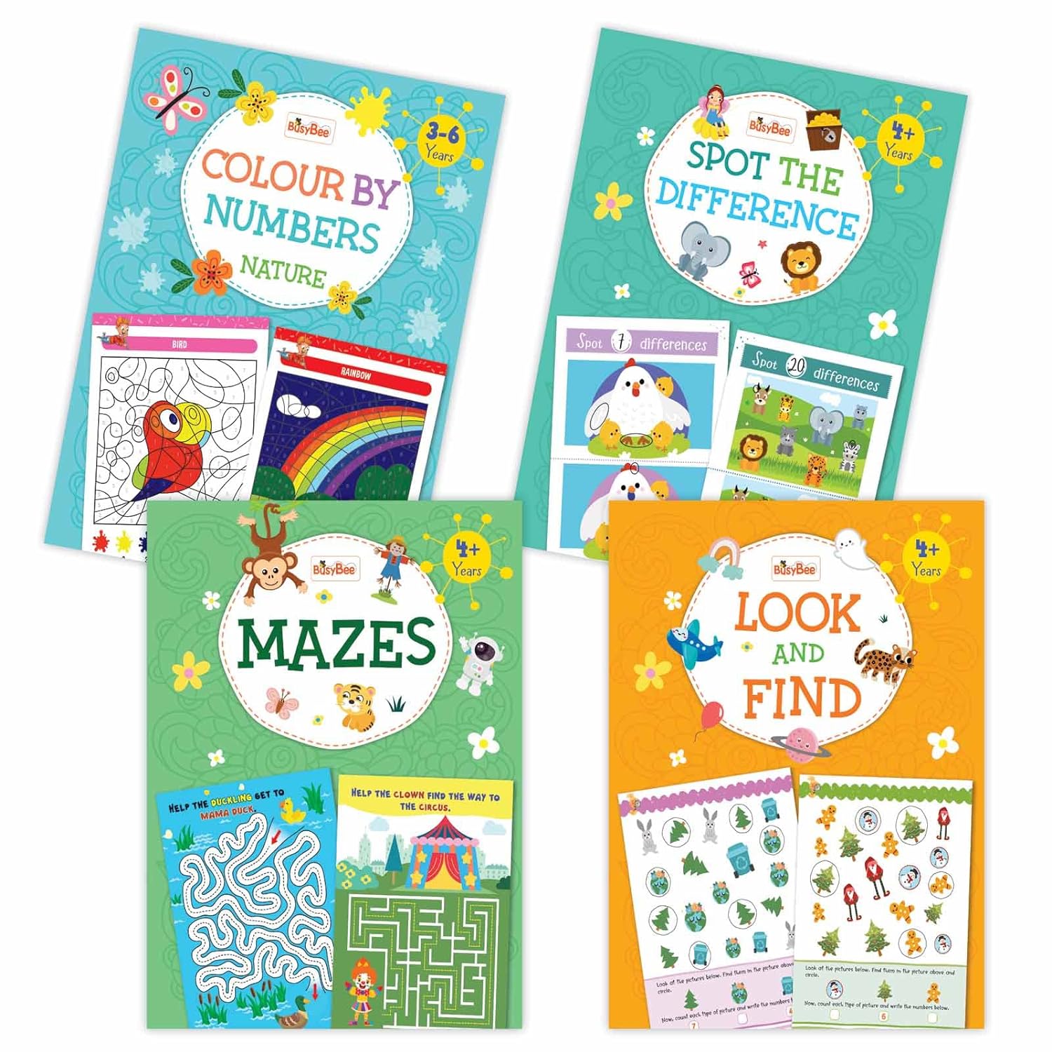 Pegasus 4 Super Activity Books For 4+ Years