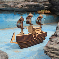 Mittimate 3D DIY Great White Ship Model for Kids 8+ Year I Brain Teaser 3D Ship Building Toy I Birthday Gift for Chlidren
