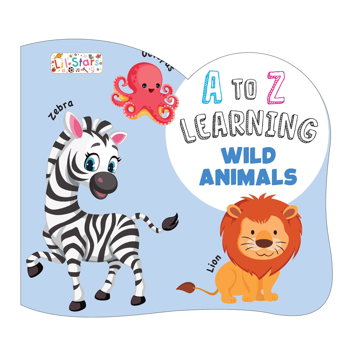 Pegasus A To Z Learning Wild Animal Board Book for Kids Children
