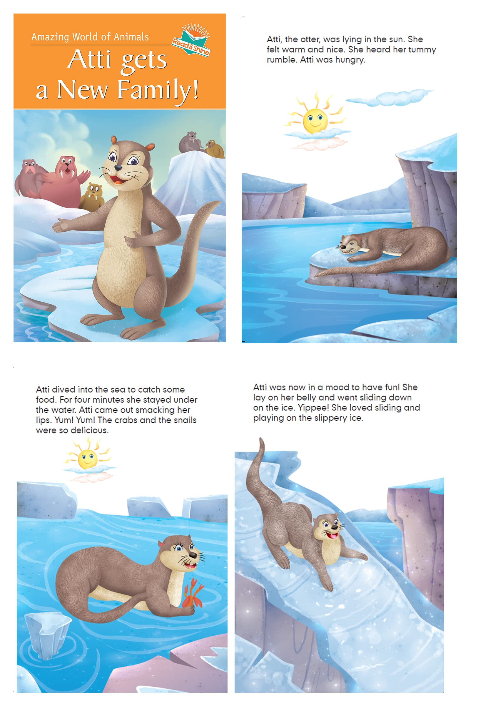 Pegasus Self Reading Amazing Animal Story Books Set of 8 for Children