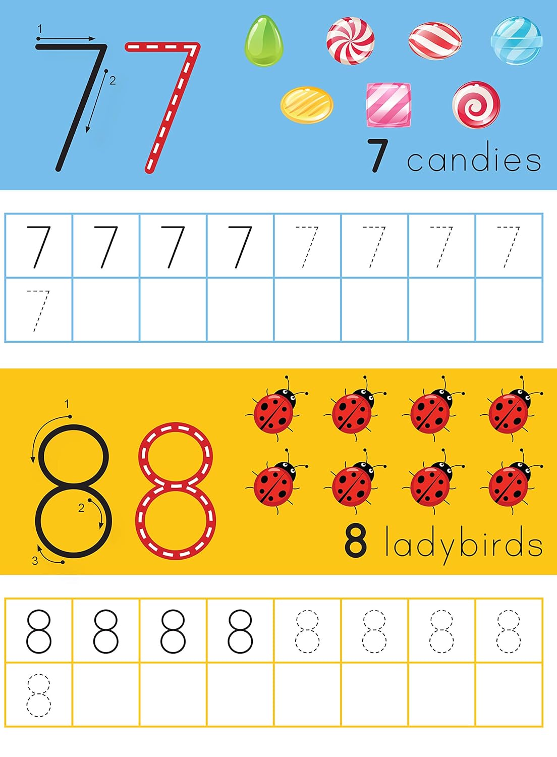 Pegasus Numbers 1-10 - Wipe & Clean Workbook with free Pen