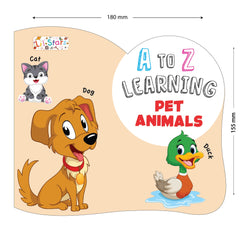 Pegasus A To Z Learning Pet Animal Board Book for Kids Children