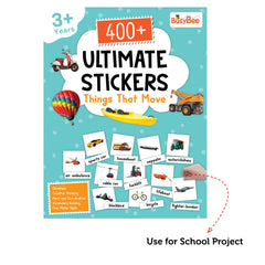 Pegasus 400+ Ultimate Stickers Book - Things That Move for 3+ Years Kids