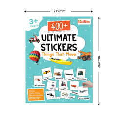 Pegasus 400+ Ultimate Stickers Book - Things That Move for 3+ Years Kids