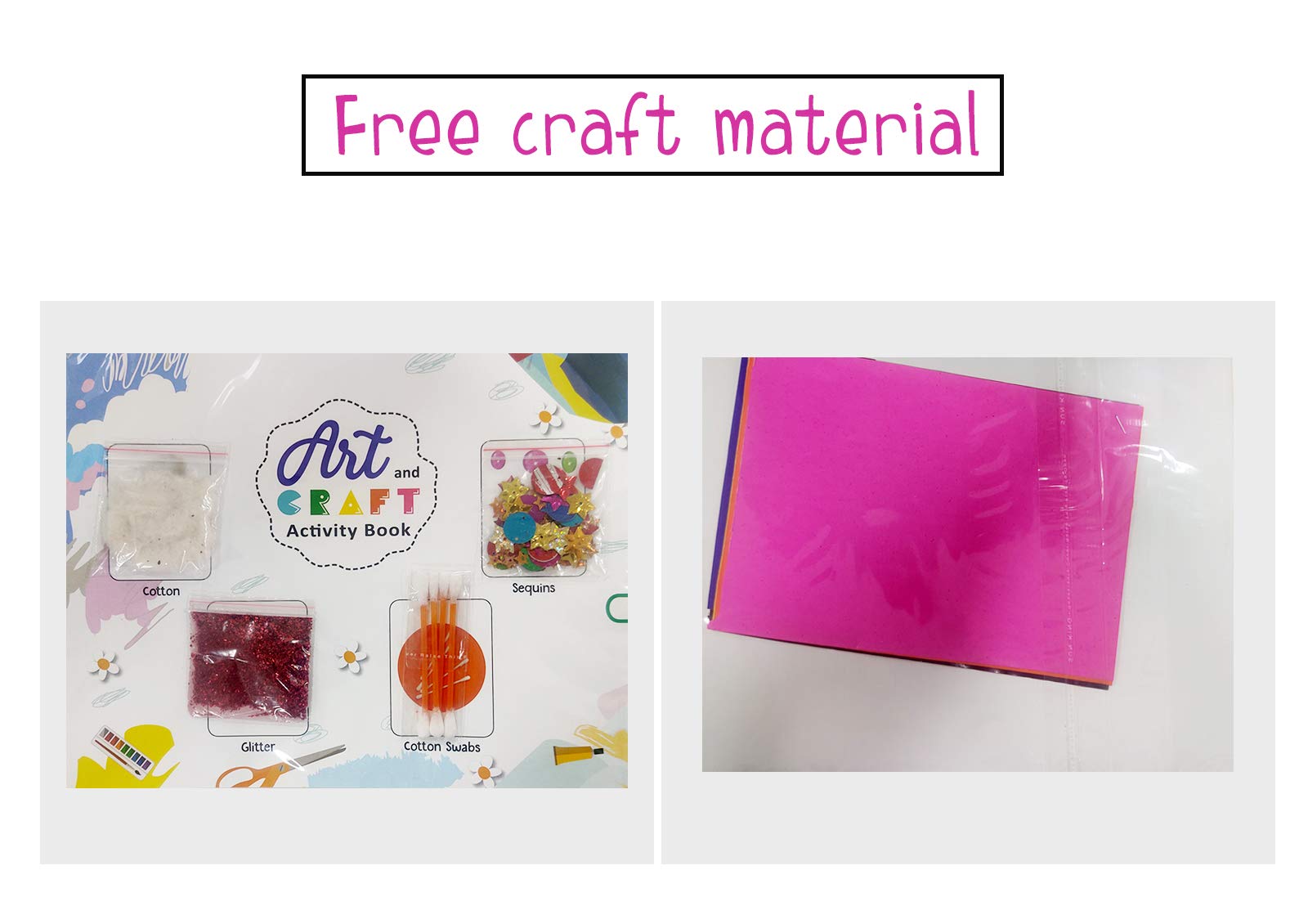 Pegasus Art and Craft Activity Book 1 for 4-5 Year old kids with free craft material