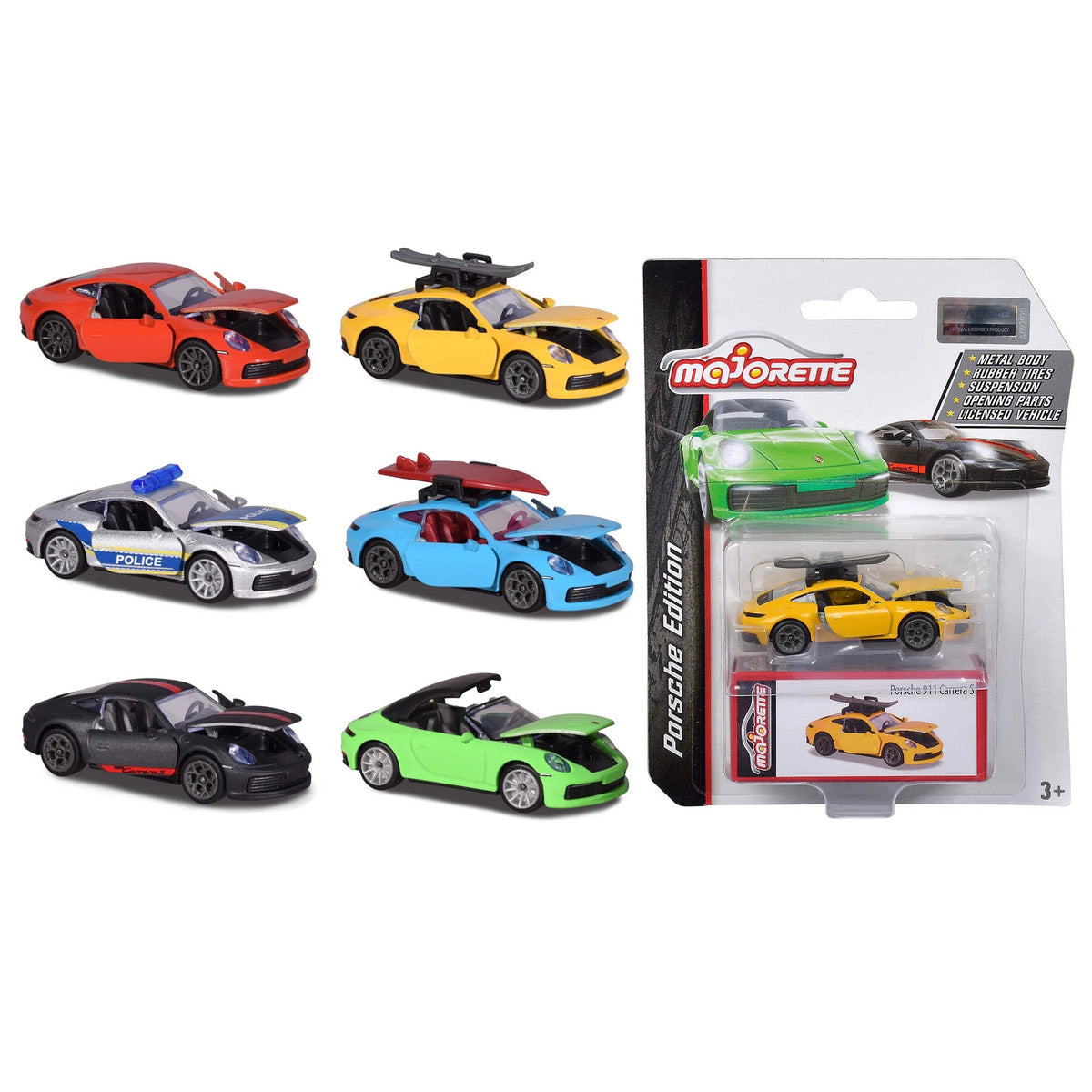 Majorette Porsche Deluxe Cars Series - Design & Style May Vary, Only 1 Model Included